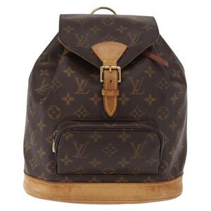 Louis Vuitton Vintage Montsouris Backpack Monogram Canvas Brown Canvas Backpack